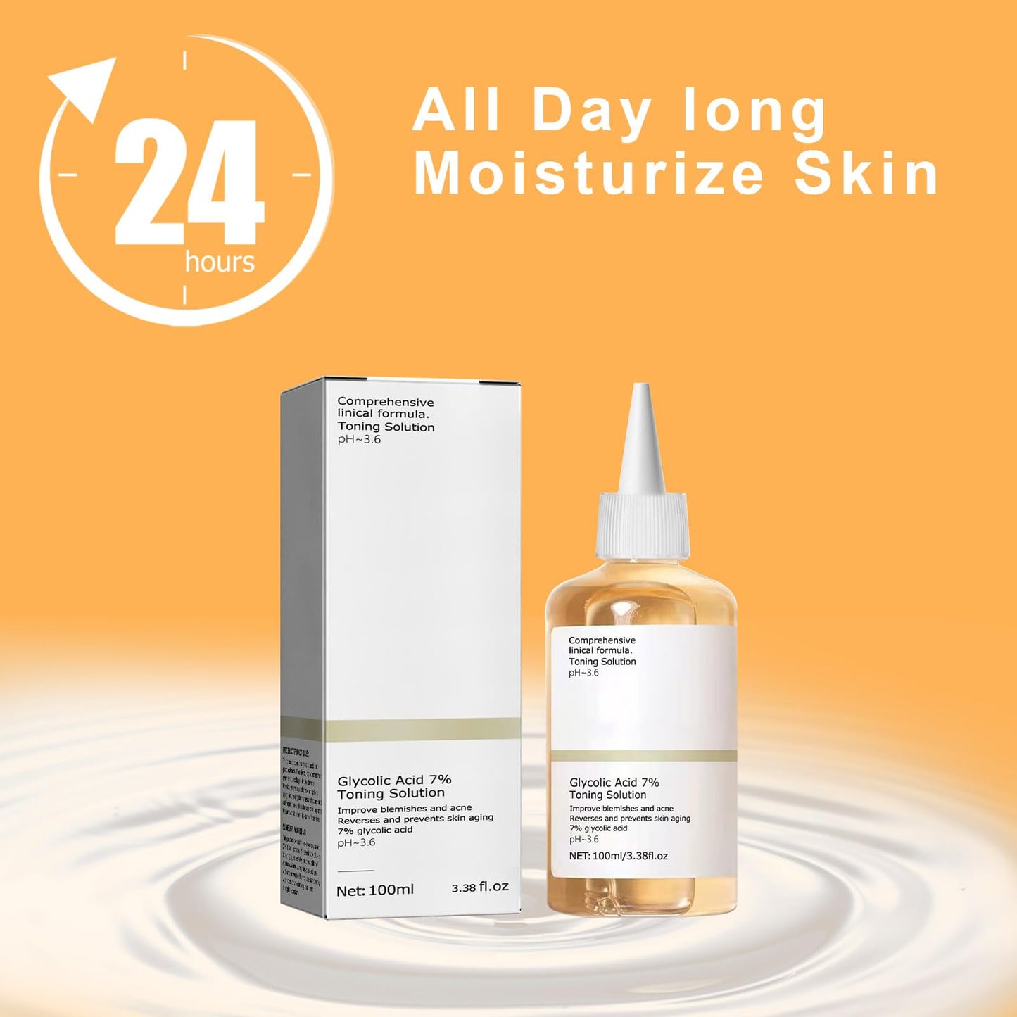Ordinary Acid Toning Solution, Acid 7% Toner, Sour 7% Toning, Keep The Skin Moist, For Women All Skin Types (100ml*2Pcs)