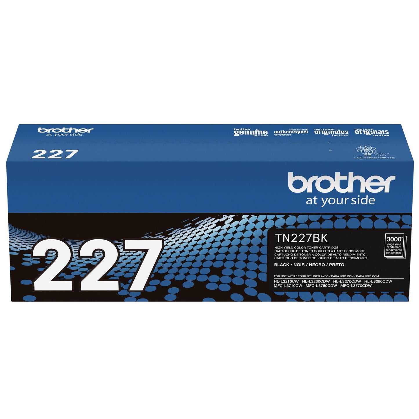 Brother TN227BK Laser Printer High Yield Toner Cartridge, Black TN227