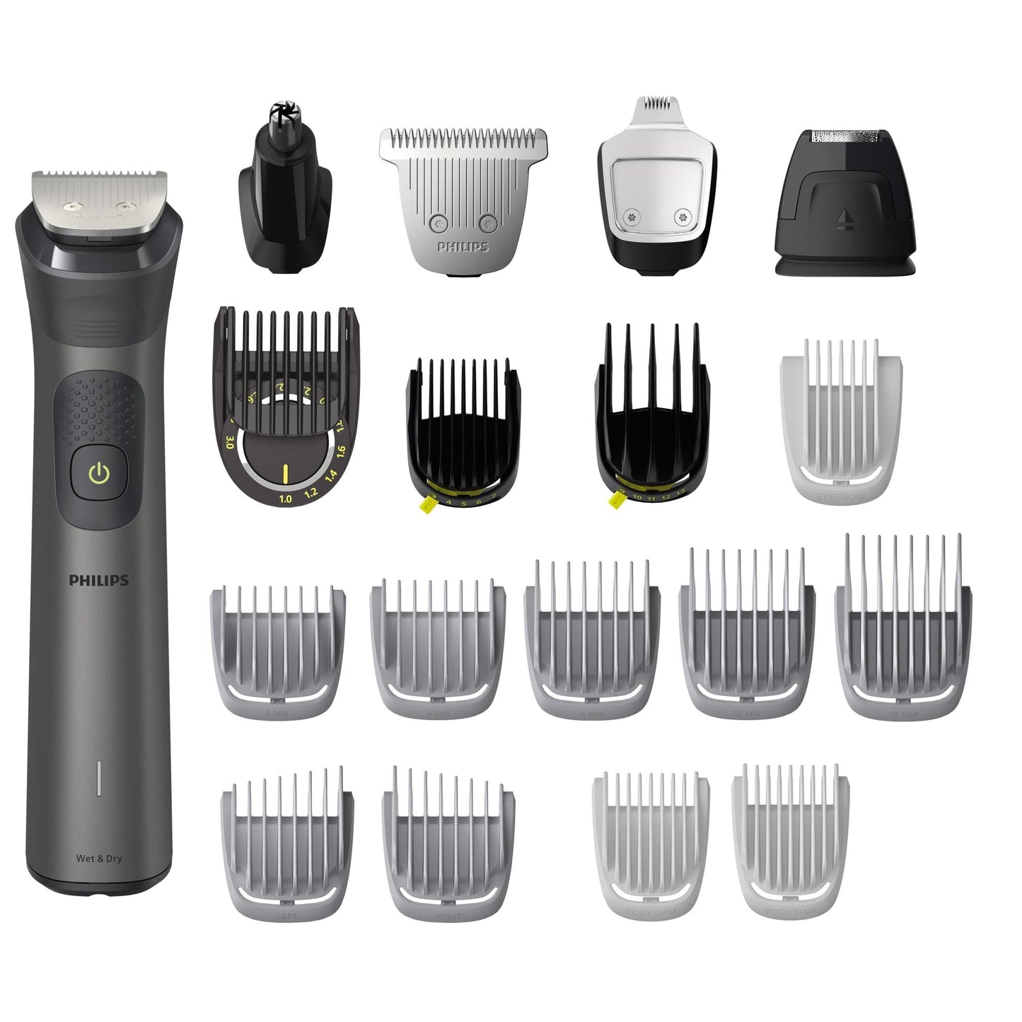 Philips Multigroom Series 3000 Cordless with 10 Trimming Accessories, Lithium-Ion and Storage Bag, MG3750/10