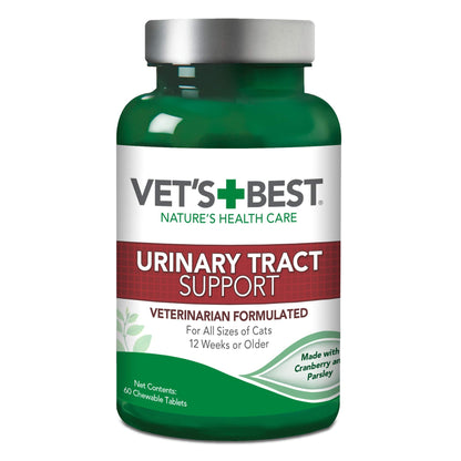 Vet's Best Feline Urinary Tract Support Cat Supplements, 60 Chewable Tablets