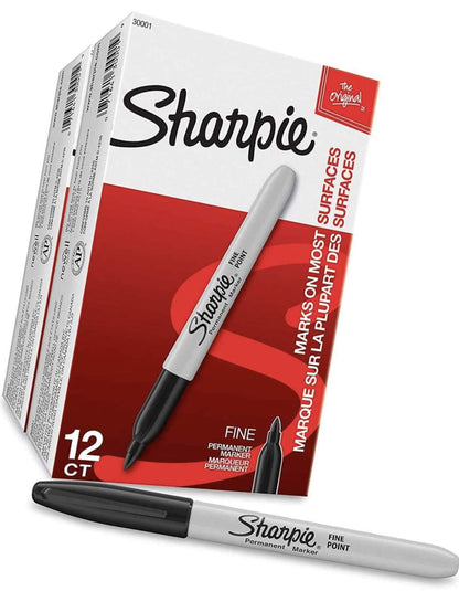 Sharpie Permanent Markers, Ultra Fine Point, Black, 2 Markers(37161)