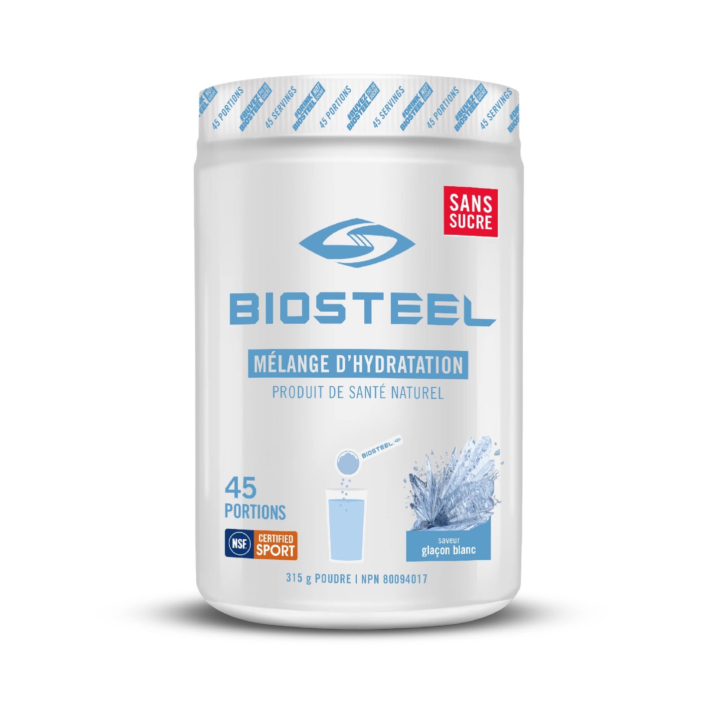 BioSteel Hydration Mix, Great Tasting Hydration with Zero Sugar, and No Artificial Flavours or Preservatives, Grape Flavour, 45 Servings per Tub