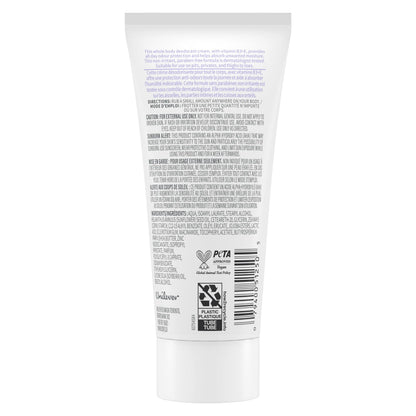Dove Whole Body Deodorant Cream Aluminum Free Deodorant for Women Coconut & Vanilla Scent for Pits, Privates, & Thighs to Toes 73 ml