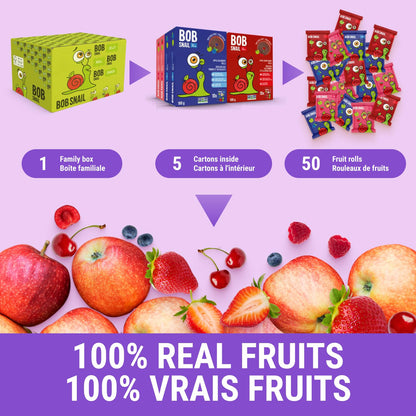 Bob Snail Healthy Snacks Berry Mix Family Pack - Nut free fruit Rolls with Blueberry, Raspberry & Strawberry, Candy box Fruit Snacks, All Natural Healthy Snacks for kids, No Added Sugar sour Candy, 80 pcs Pack / 800 gram candy bulk (Blueberry, Raspberry &