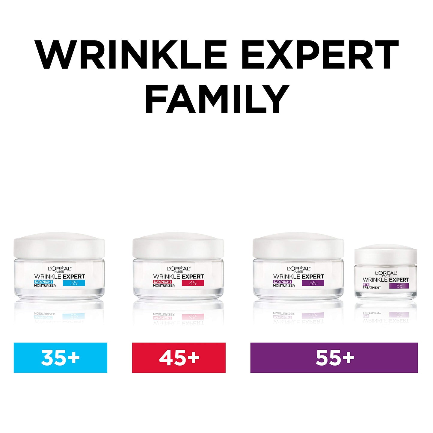 L’Oréal Paris Anti-Aging Face Cream 55+, Day & Night Skincare, Wrinkle Expert, With Calcium to Reduce the Look of Wrinkles, 50mL