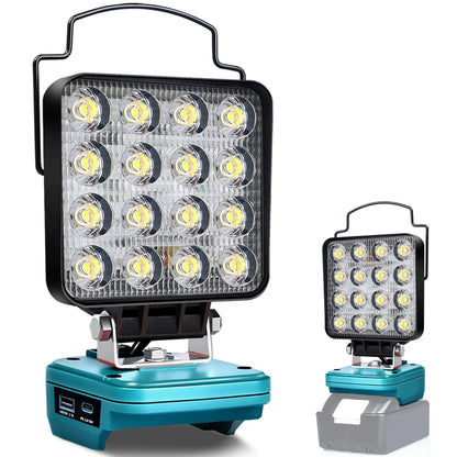 Cordless LED Work Light for Milwaukee 18V Lithium Batteries, 108W 5400LM Adjustable Portable Flood Lights for Job Site Lighting Outdoor Camping Garage Vehicle Lighting【Battery not Included】