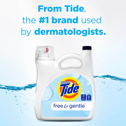 Tide Free & Gentle Liquid Laundry Detergent, 64 loads, 84 fl oz