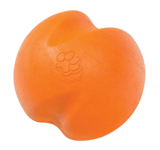 West Paw Zogoflex Jive Durable Nearly Indestructible Dog Ball Chew-Fetch-Play Dog Toy, 100% Guaranteed Tough, It Floats!, Made in USA, Large 3-1/4-Inch, Tangerine