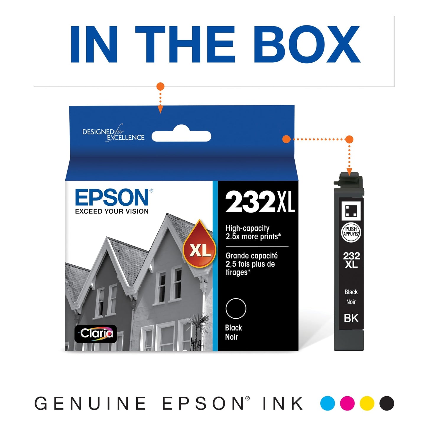 Epson T232 Black Ink Cartridge, High Capacity