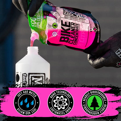 Muc Off Bike Cleaner Concentrate, 1 Liter - Fast-Action, Biodegradable Nano Gel Refill - Mixes with Water to Make Up to 4 liters of Bike Wash