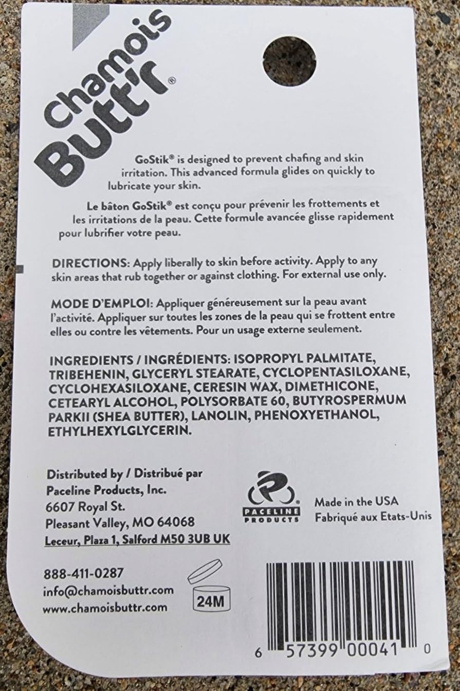 Chamois Butt'r Solid Travel Size GoStik, 0.15 oz