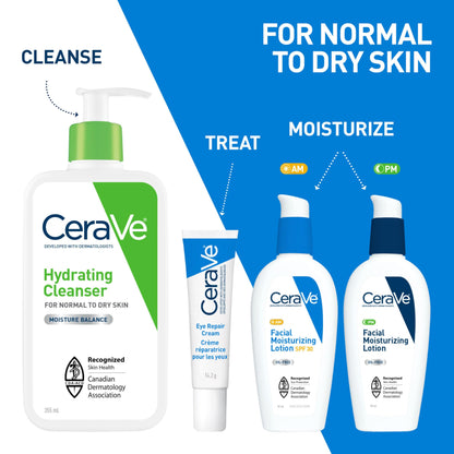 CeraVe Facial Moisturizer with SPF 30. Face Sunscreen Lotion with Hyaluronic Acid, Niacinamide & Ceramides for Women & Men. Oil-free, normal to dry skin. Verified Extended Use Date, Travel Size 89ML