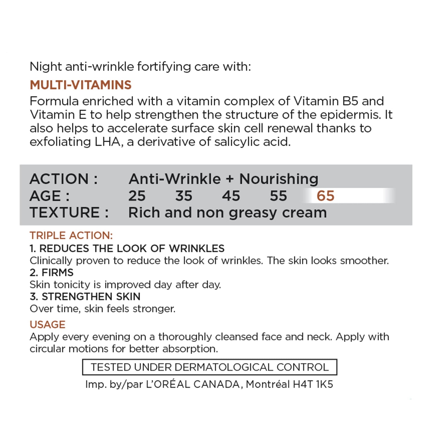 L’Oréal Paris Anti-Aging Face Cream 55+, Day & Night Skincare, Wrinkle Expert, With Calcium to Reduce the Look of Wrinkles, 50mL