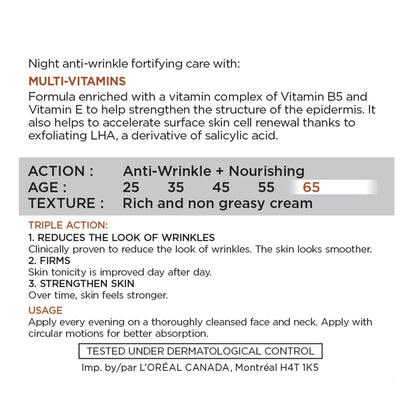 L’Oréal Paris Anti-Aging Face Cream 55+, Day & Night Skincare, Wrinkle Expert, With Calcium to Reduce the Look of Wrinkles, 50mL