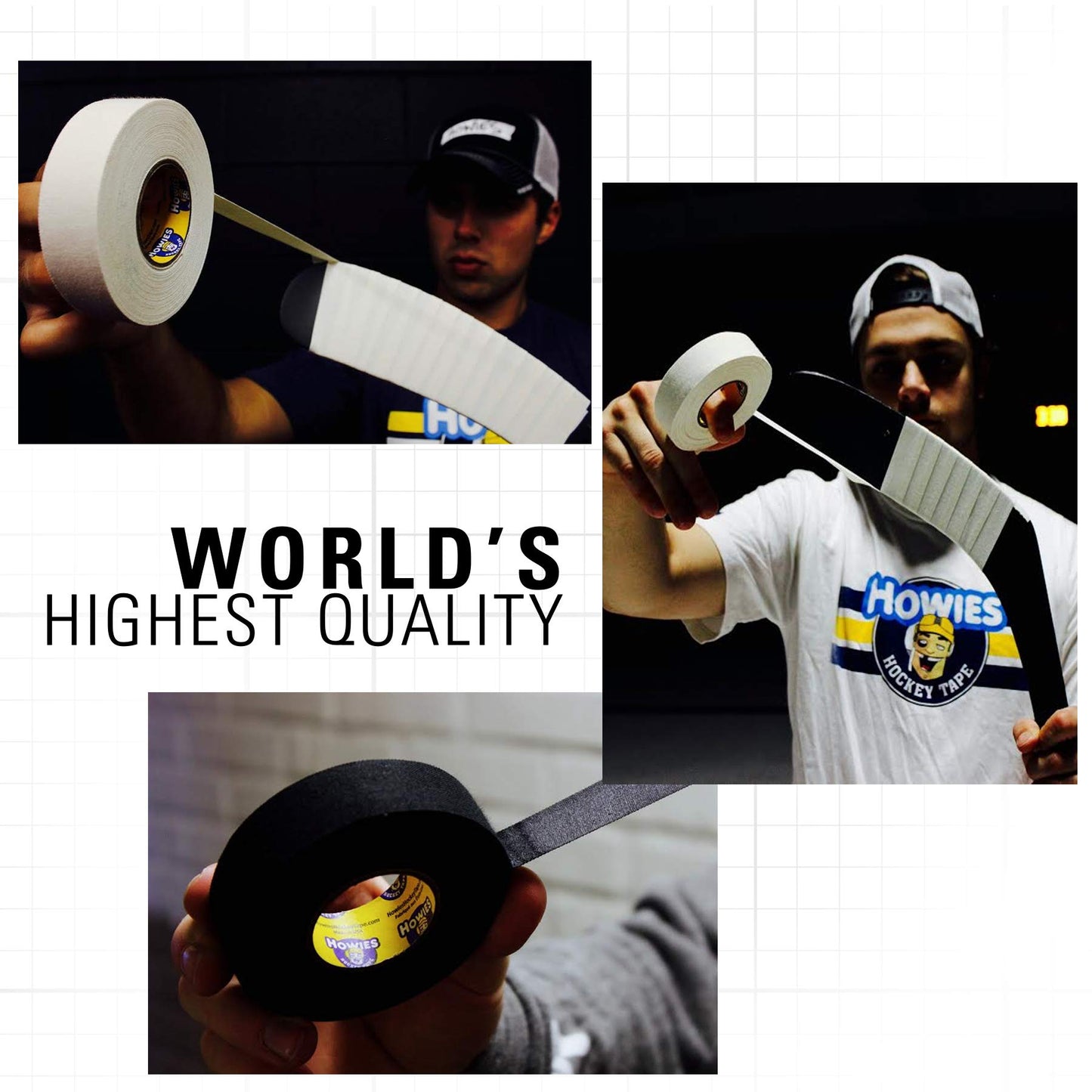 Howies Hockey Tape 5 Roll Pack of White Hockey Tape (White (5))