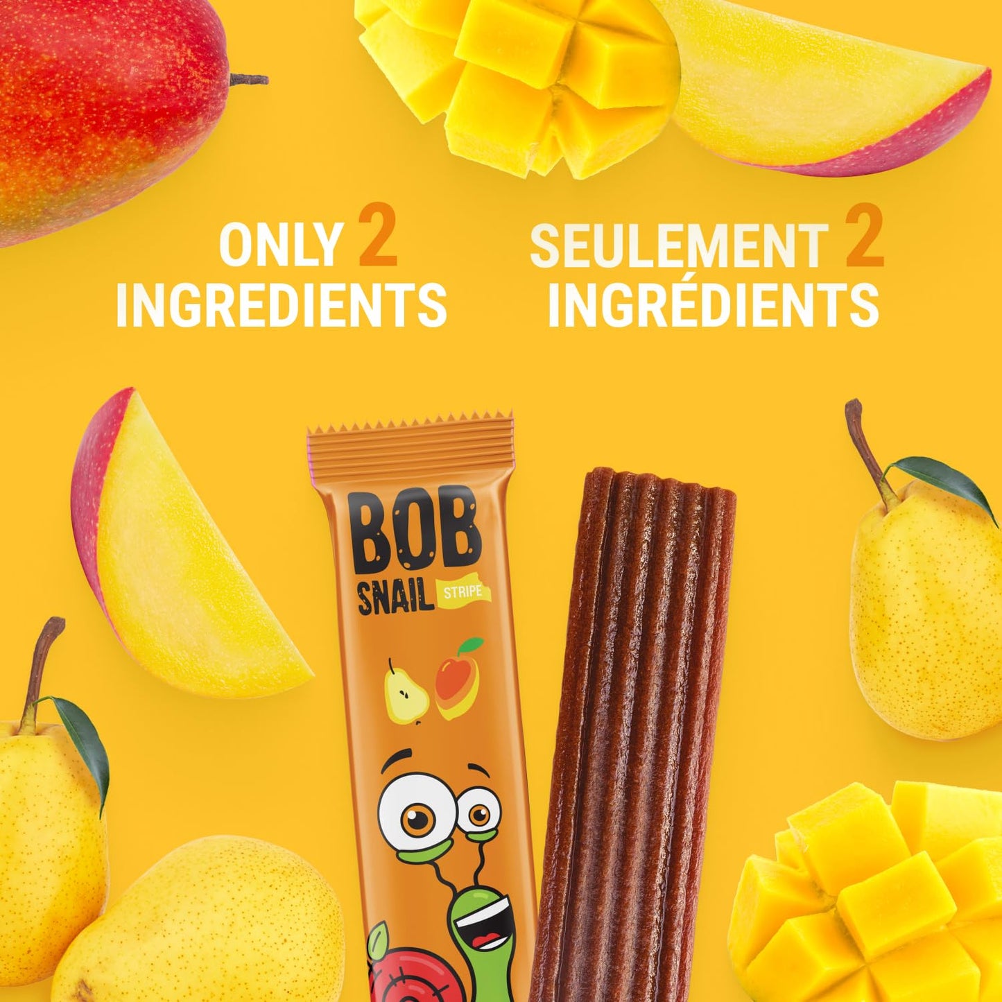 Bob Snail Fruit Leather Sweet & Sour Family Pack - Nut free fruit Roll Ups with Dried Mango,Sour Cherry & Blackcurrant, Candy box Fruit Snacks, All Natural Healthy Snacks for kids, Sugar Free sour Candy, 42 pcs Pack / 588 gram candy bulk (Exotic Mix)