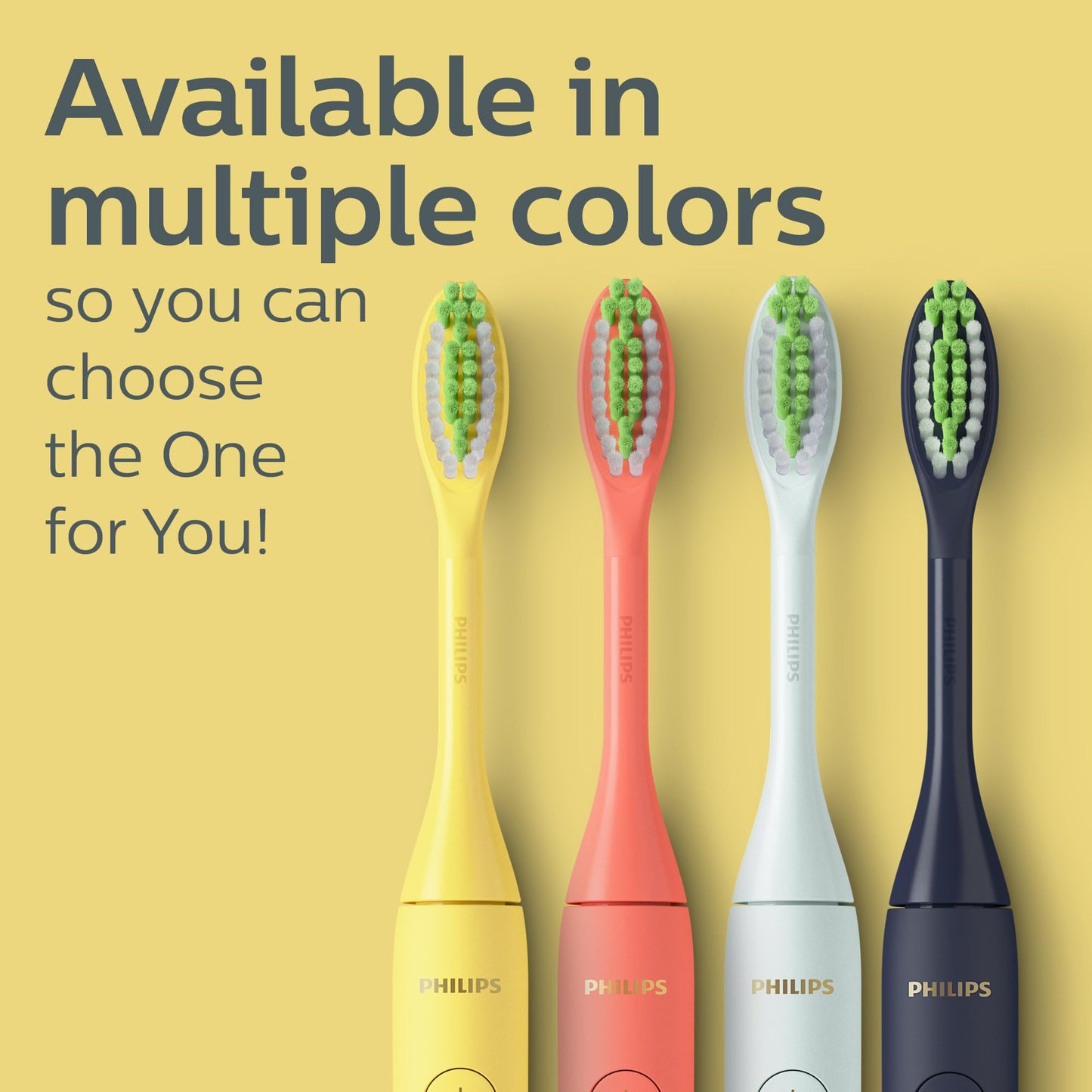 PHILIPS One By Sonicare Battery Toothbrush, Miami Coral, Hy1100/01, 1 Count