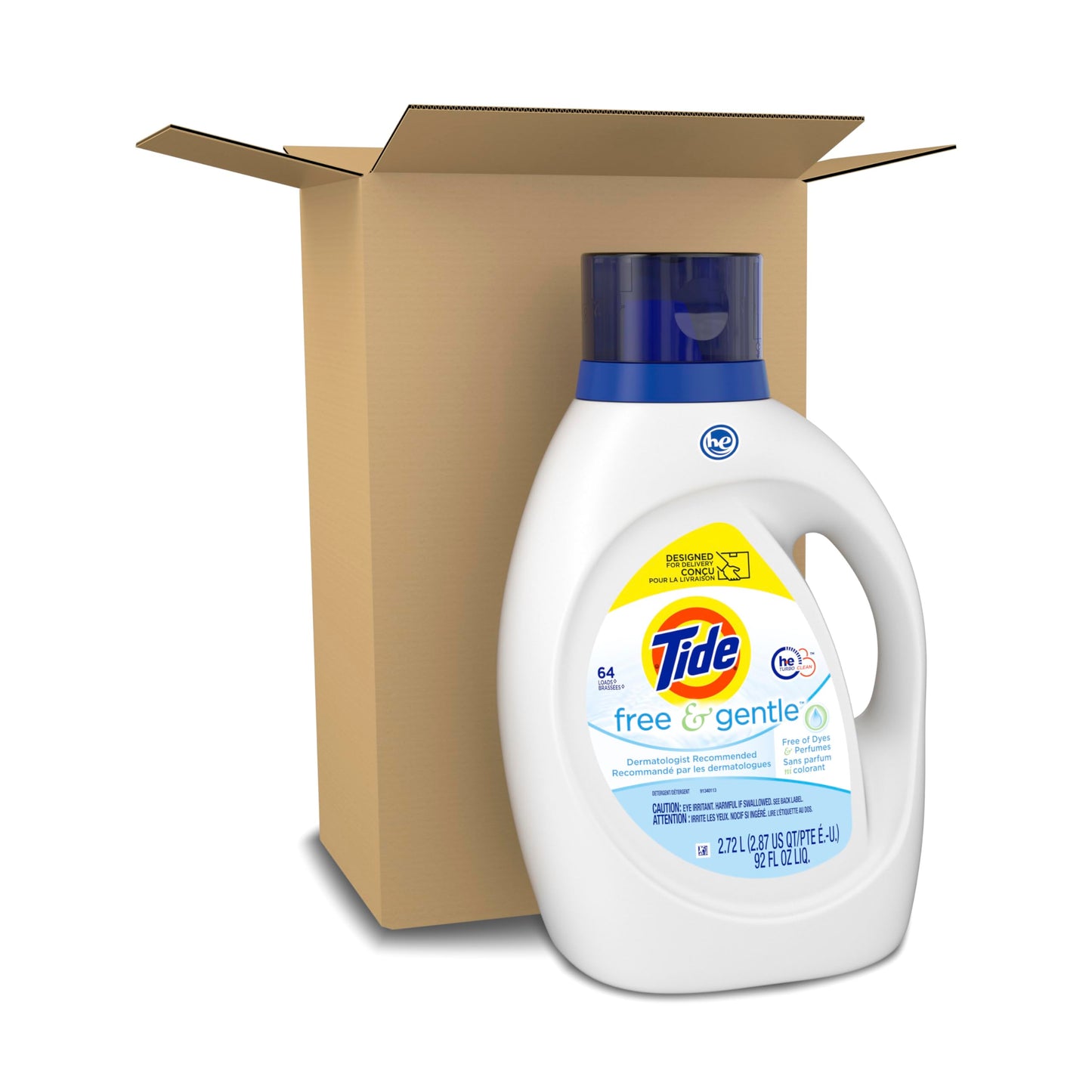 Tide Free & Gentle Liquid Laundry Detergent, 64 loads, 84 fl oz