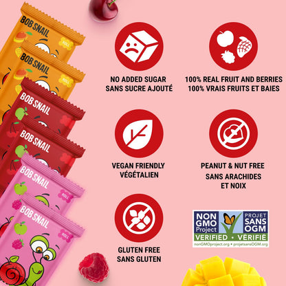 Bob Snail Healthy Snacks Berry Mix Family Pack - Nut free fruit Rolls with Blueberry, Raspberry & Strawberry, Candy box Fruit Snacks, All Natural Healthy Snacks for kids, No Added Sugar sour Candy, 80 pcs Pack / 800 gram candy bulk (Blueberry, Raspberry &