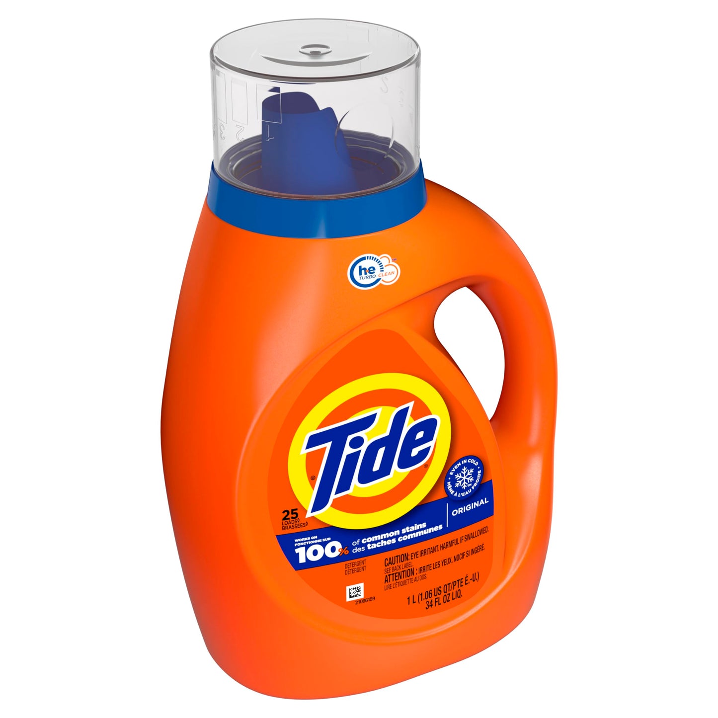 Tide Liquid Laundry Detergent, Original, 100 loads, 3.9 L, HE Compatible (Packaging May Vary)