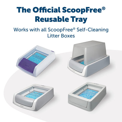 PetSafe ScoopFree Self-Cleaning Cat Litter Box Tray Refills with Premium Blue Non-Clumping Crystals, 3-Pack