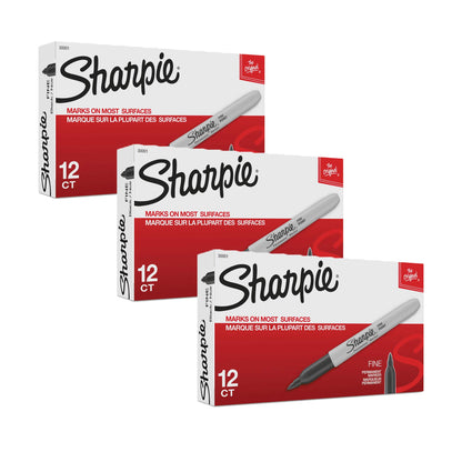 Sharpie Permanent Markers, Ultra Fine Point, Black, 2 Markers(37161)