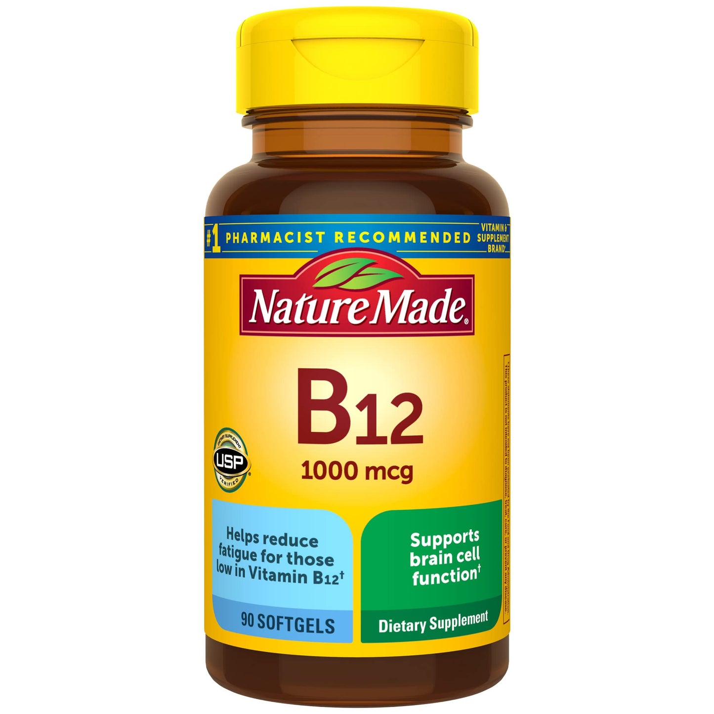 Nature Made Vitamin B12 1000 mcg, Dietary Supplement for Energy Metabolism Support, 150 Softgels, 150 Day Supply