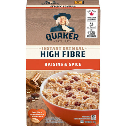 Quaker High Fibre Wild Berry Medley Instant Oatmeal, 8 Packets, 304g