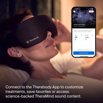 Therabody SmartGoggles 2.0 Heated Eye Mask & Eye Massager - Blackout Sleep Mask & Temple Massage for Personalized Relaxation, Stress Relief & Headache Relief