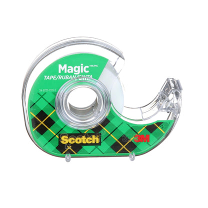 Scotch Magic Tape, Invisible, Back to School and University Essentials for Students and Teachers, 6 Tape Rolls With Dispensers, 19 mm x 21.5 m