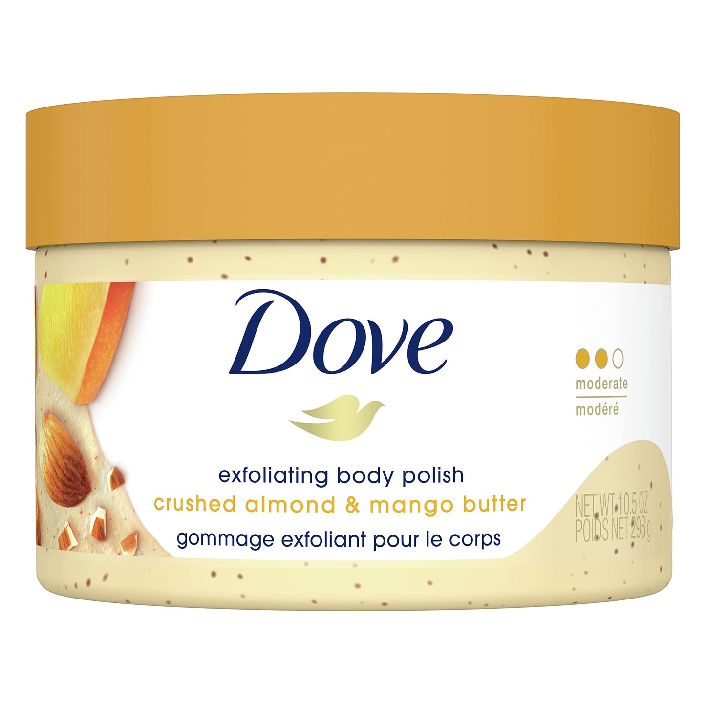 Dove Exfoliating Body Polish Scrub For Silky, Soft Skin Pomegranate and Shea Butter Body Scrub Exfoliates and Provides Lasting Nourishment 10.5 oz