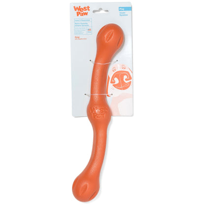West Paw Zogoflex Echo Zwig Squeezy Dog Fetching Stick – Bouncy, Hollow, Squishy Interactive Toy for Puppies, Large Dogs – Floatable Stick, Lightweight Chewy Toy for Catch/Fetch – 13.75”, Jungle Green