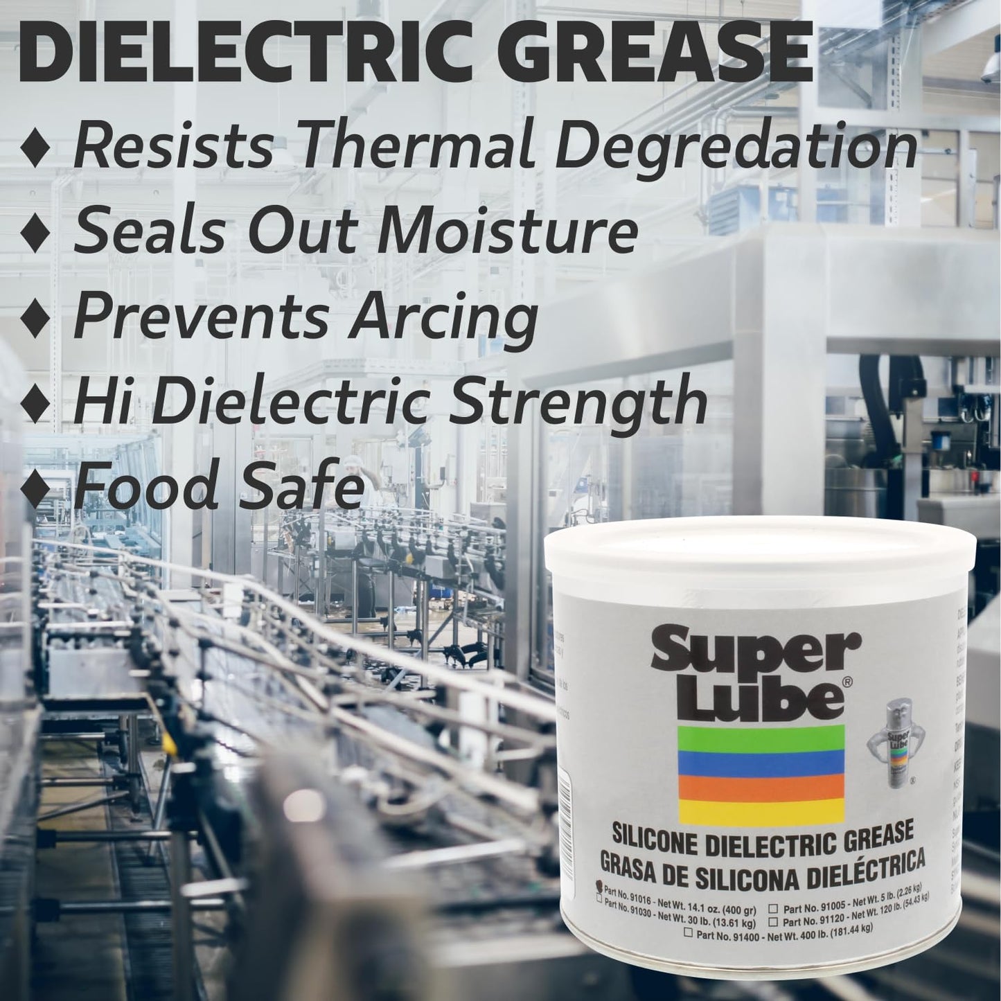 Super Lube 91003 Silicone High-Dielectric and Vacuum Grease, 3 oz.