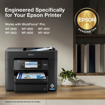 EPSON 822 DURABrite Ultra Ink Standard Capacity Cartridge Combo Pack (T822520-S) Works with WorkForce Pro WF-3820, WF-3823, WF-4820, WF-4830, WF-4833, WF-4834, Color - Cyan, Magenta, Yellow Jaune