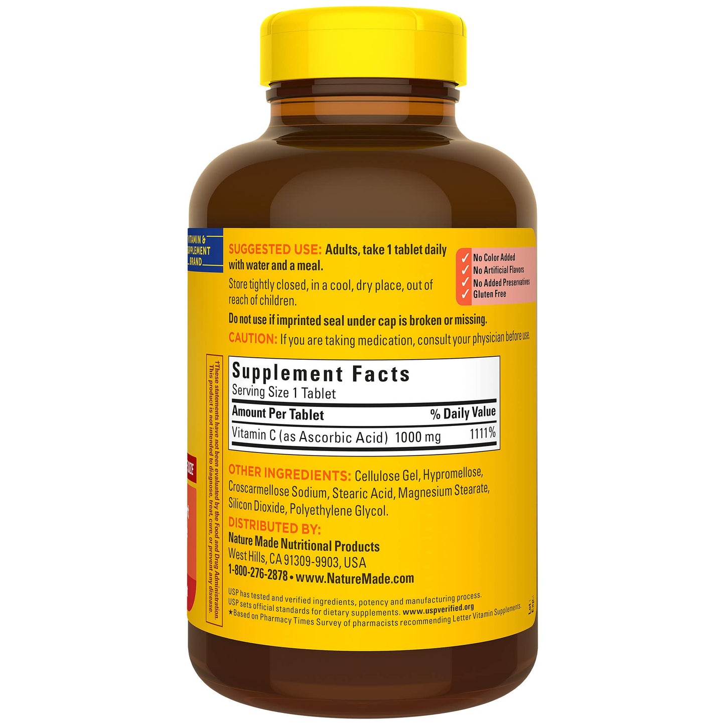 Nature Made Extra Strength Vitamin C 1000 mg, Dietary Supplement for Immune Support, 100 Tablets, 100 Day Supply