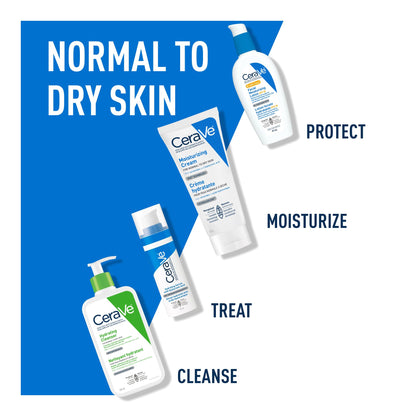 CeraVe Moisturizing Cream, Daily Face, Hands, & Body Cream Moisturizer for Dry Skin With Hyaluronic Acid and Ceramides for Women and Men. Sensitive skin, Oil-free, Non-comedogenic, Fragrance-Free, 539 Grams