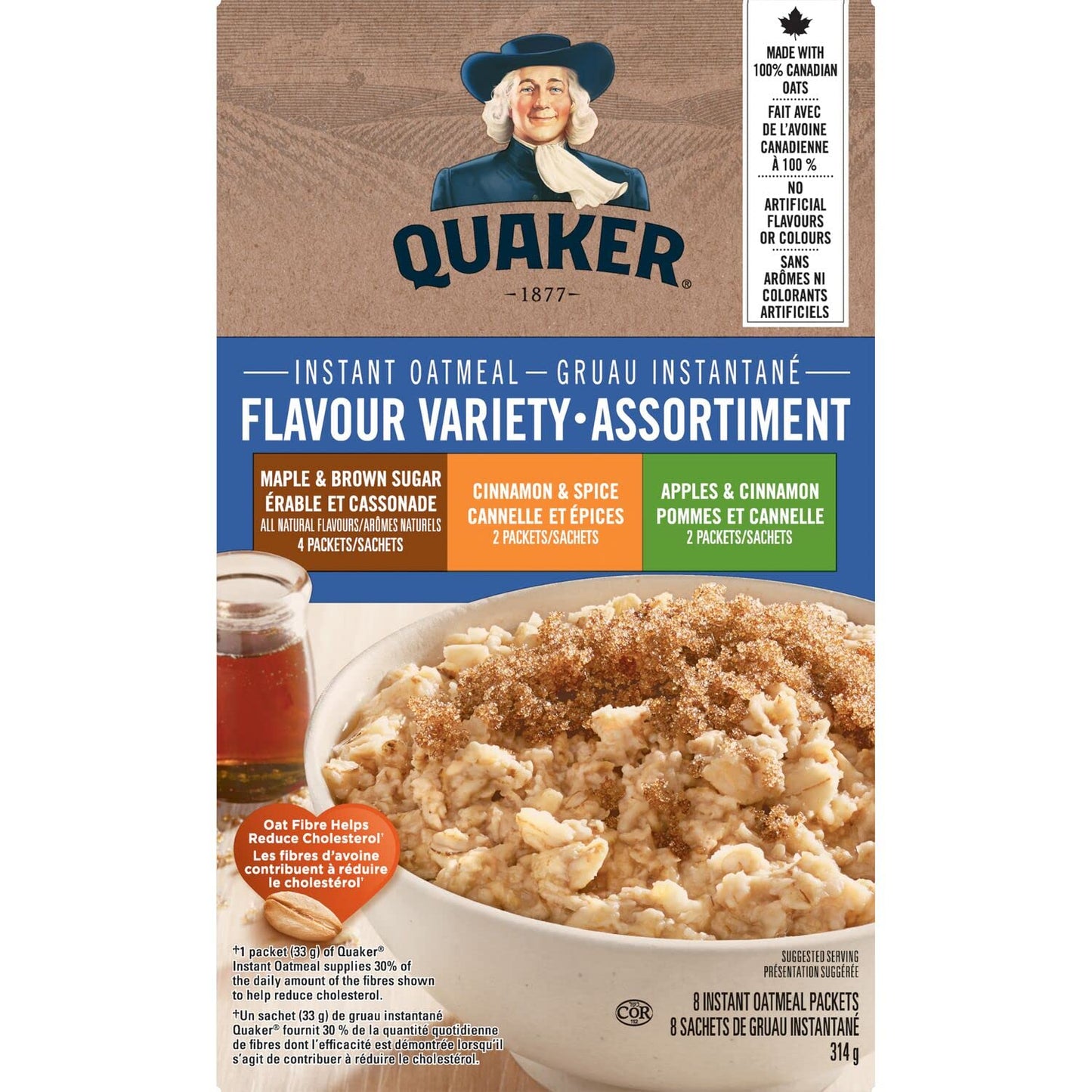 Quaker Regular Instant Oatmeal, 10 Packets, 280g