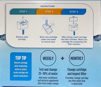 Top Fin EF-S Element Filter Cartridge Value Pack 12 Month Supply 2.1 in X 3.7 in
