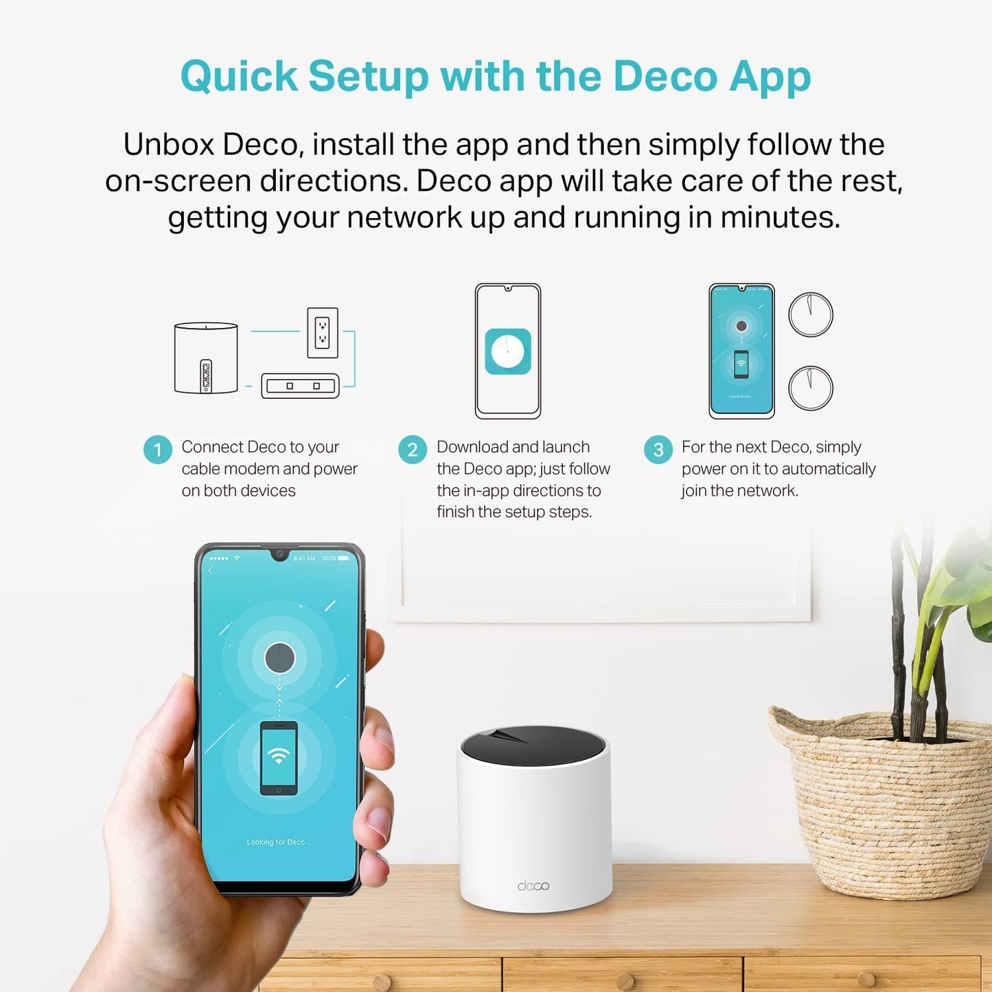 TP-Link Deco Whole Home Mesh WiFi System (Deco M4) – Up to 5,500 Sq. Ft. Coverage, Replaces Wireless Internet Routers and Extenders, Gigabit Ports, Works with Alexa, 3-Pack