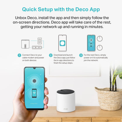 TP-Link Deco Whole Home Mesh WiFi System (Deco M4) – Up to 5,500 Sq. Ft. Coverage, Replaces Wireless Internet Routers and Extenders, Gigabit Ports, Works with Alexa, 3-Pack