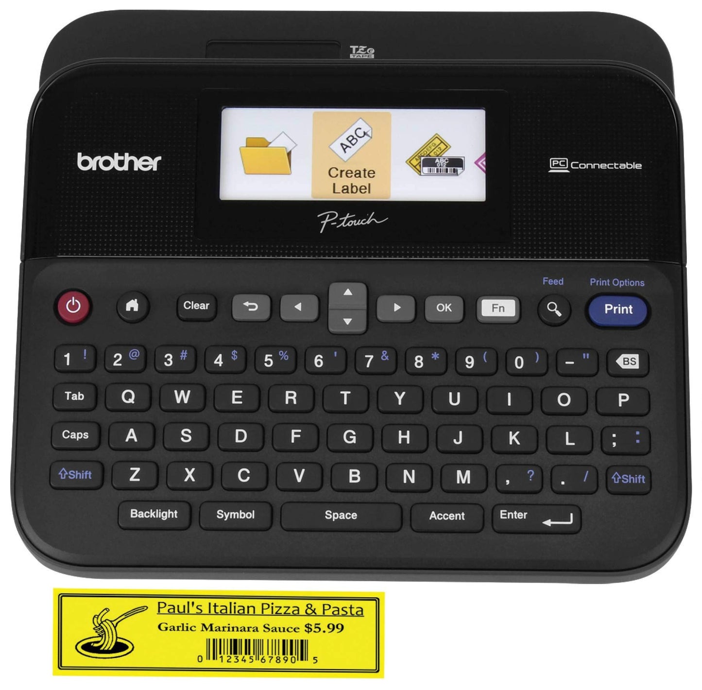 Brother P-Touch PT-D610BT Business Professional Connected Label Maker with Bluetooth® Connectivity