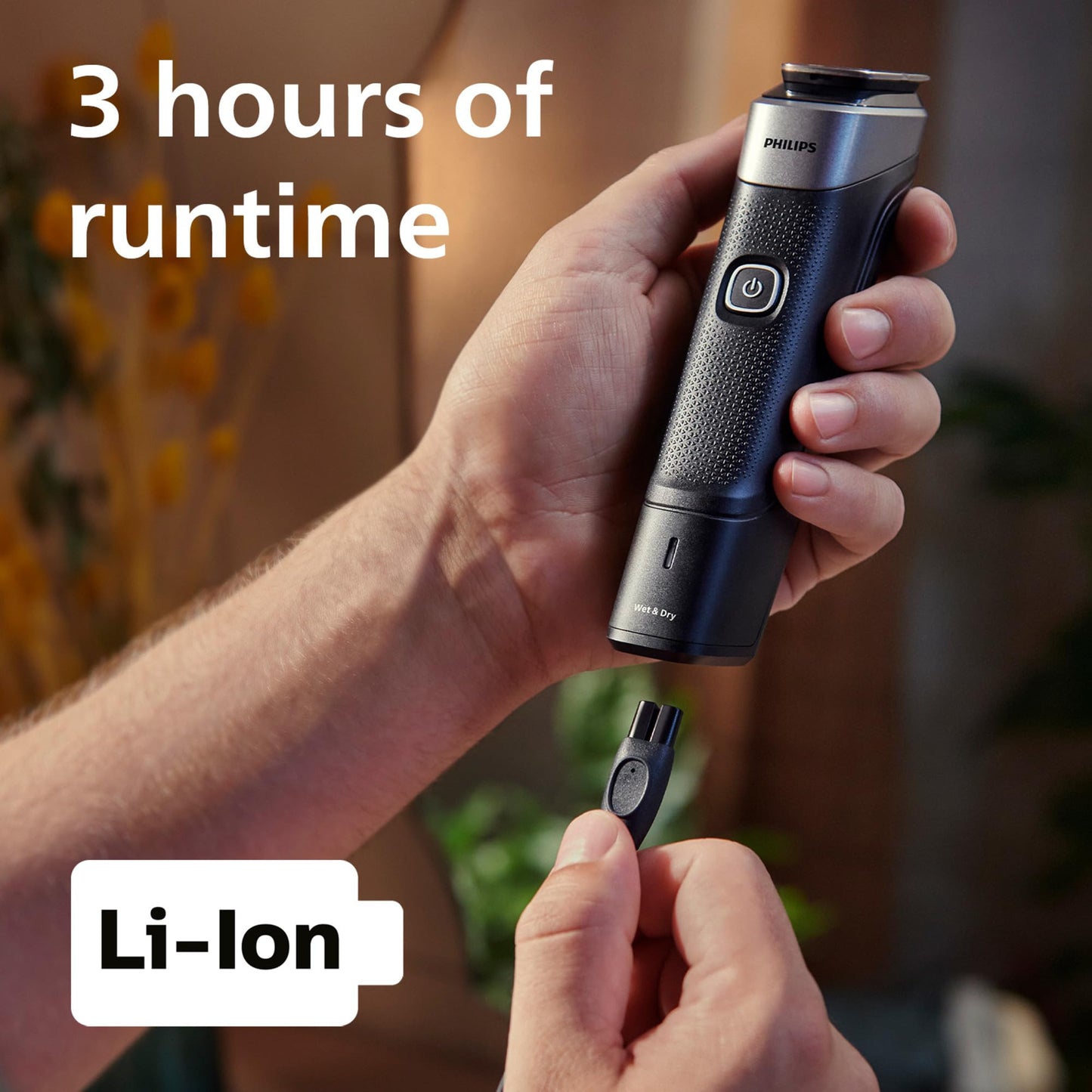 Philips Multigroom Series 3000 Cordless with 10 Trimming Accessories, Lithium-Ion and Storage Bag, MG3750/10