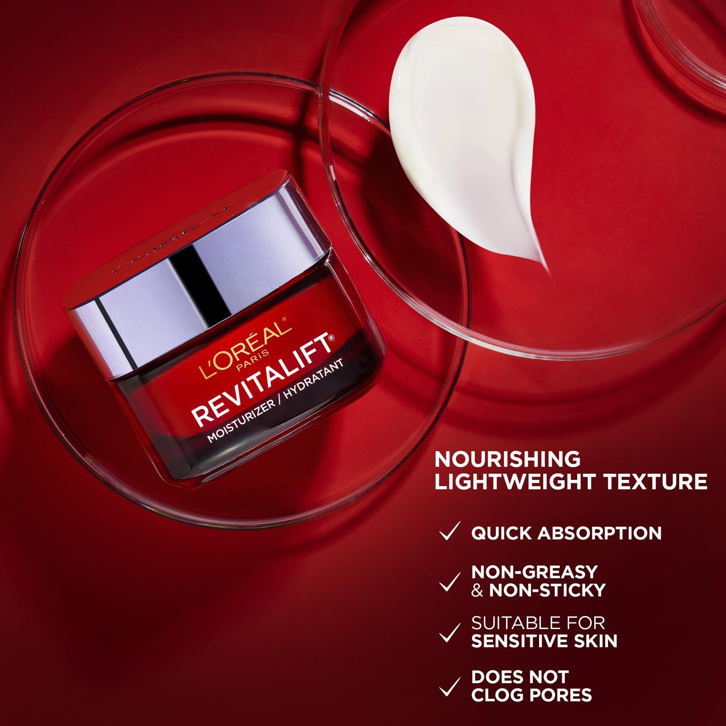 L'Oréal Paris Day Cream, Reduces Look of Wrinkles & Firms Skin, with Pro-Retinol, Vitamin C & Hyaluronic Acid, Revitalift Triple Power LZR, 50ml