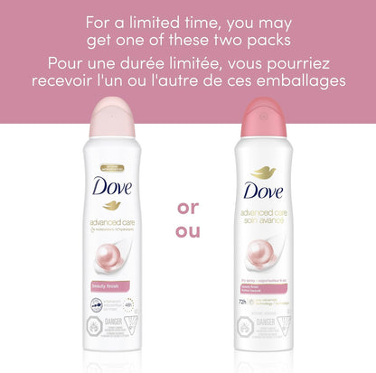 Dove Advanced Care Beauty Finish Dry Spray Antiperspirant Deodorant for Women with ¼ Moisturizers 107 g