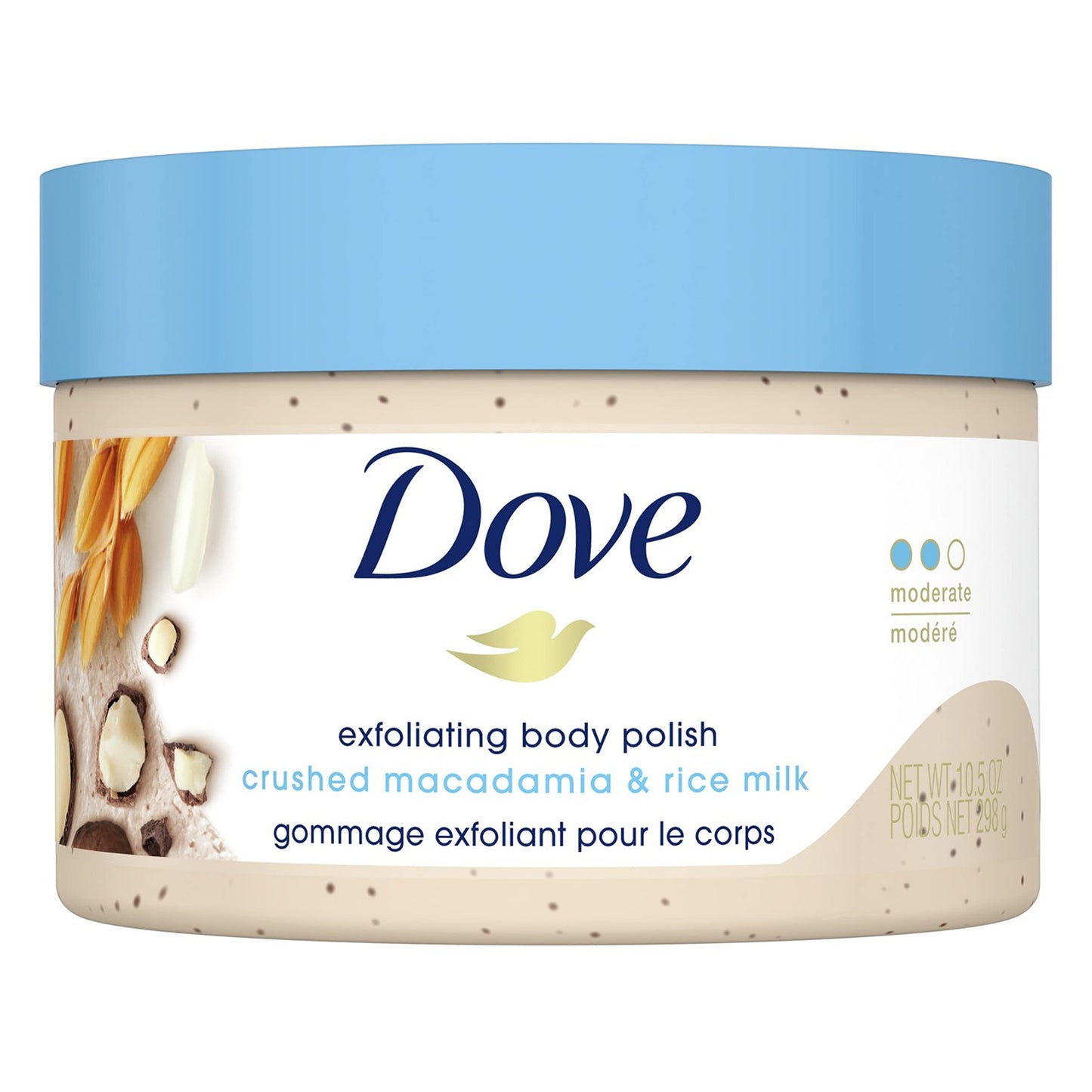 Dove Exfoliating Body Polish Scrub For Silky, Soft Skin Pomegranate and Shea Butter Body Scrub Exfoliates and Provides Lasting Nourishment 10.5 oz