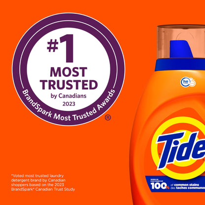 Tide Liquid Laundry Detergent, Original, 100 loads, 3.9 L, HE Compatible (Packaging May Vary)
