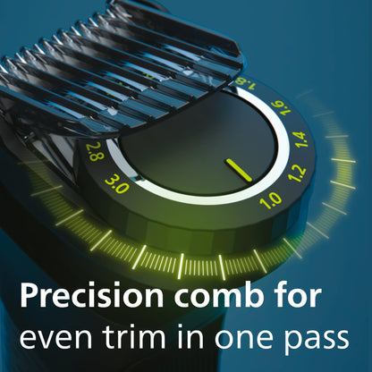 Philips Multigroom Series 3000 Cordless with 10 Trimming Accessories, Lithium-Ion and Storage Bag, MG3750/10