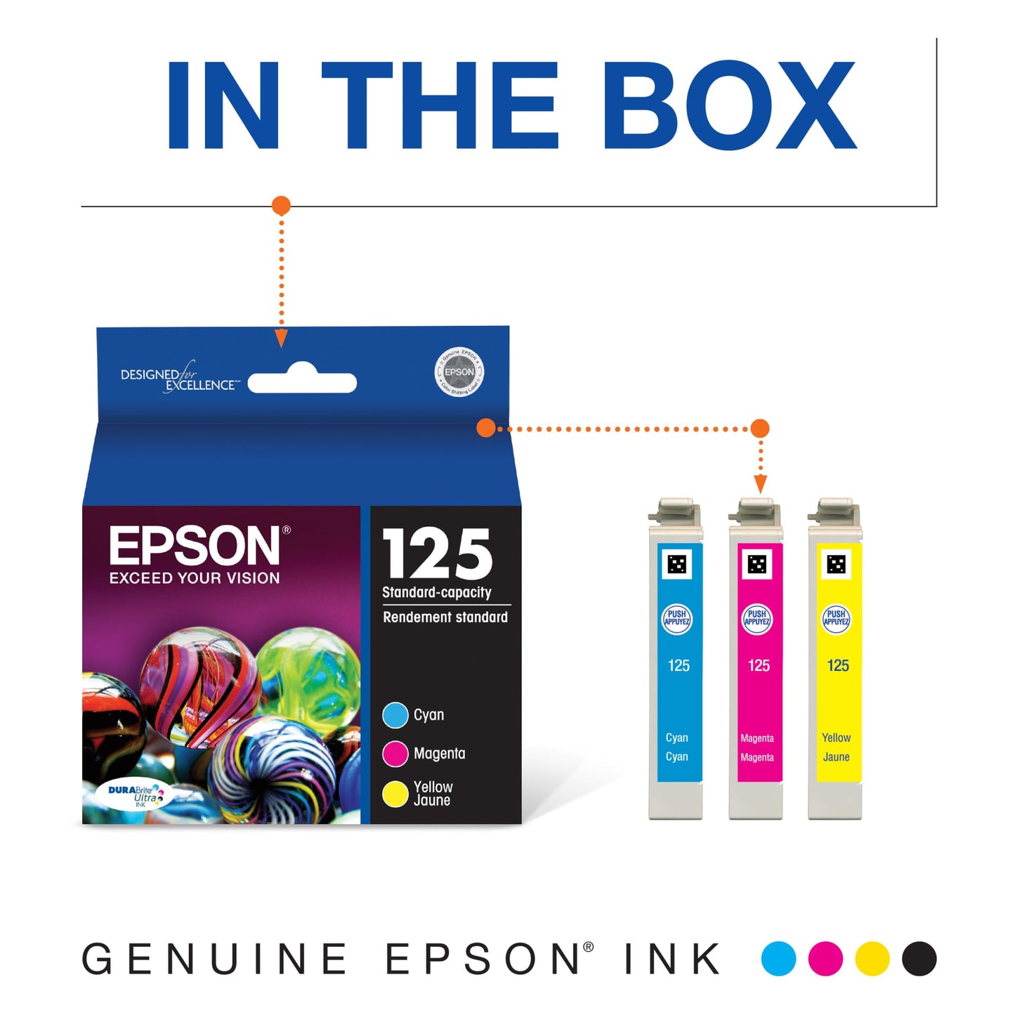 Epson 125 Ink Cartridge, Black and Colour Combo Pack (T125120)