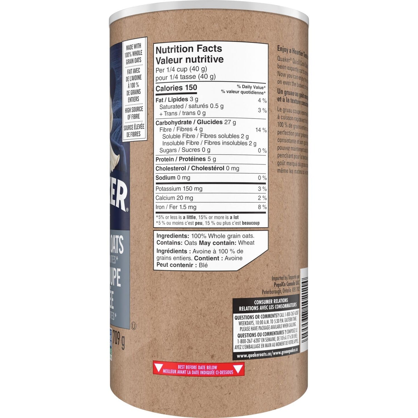 Quaker One Minute Oats, 900 g