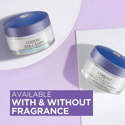 L’Oréal Paris Day and Night Moisturizer Cream, Collagen Moisture Filler Skincare, Hydrating Cream for Face, Neck and Chest to Smooth Skin and Reduce Look of Wrinkles, 50 ml